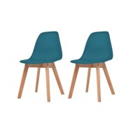Chaises de salle à manger 2 pcs Turquoise Plastique