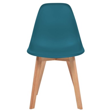 Chaises de salle à manger 2 pcs Turquoise Plastique