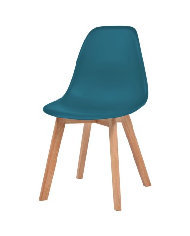 Chaises de salle à manger 2 pcs Turquoise Plastique