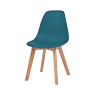 Chaises de salle à manger 2 pcs Turquoise Plastique