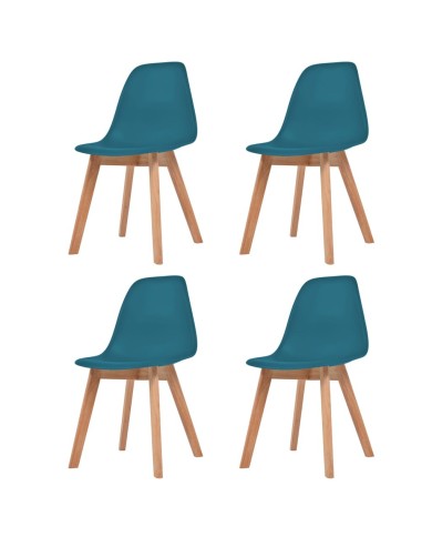 Chaises de salle à manger 4 pcs Turquoise Plastique