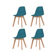 Chaises de salle à manger 4 pcs Turquoise Plastique