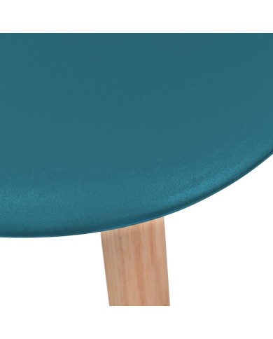 Chaises de salle à manger 4 pcs Turquoise Plastique