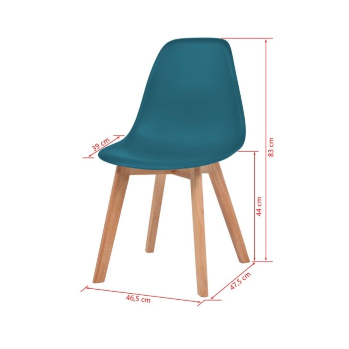 Chaises de salle à manger 4 pcs Turquoise Plastique