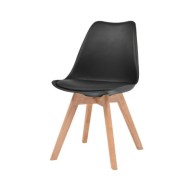 Chaises de salle à manger 2 pcs Noir Similicuir