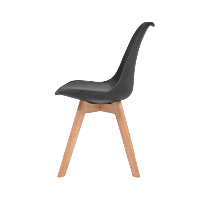 Chaises de salle à manger 2 pcs Noir Similicuir