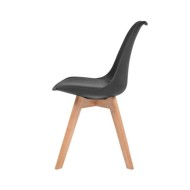 Chaises de salle à manger 2 pcs Noir Similicuir