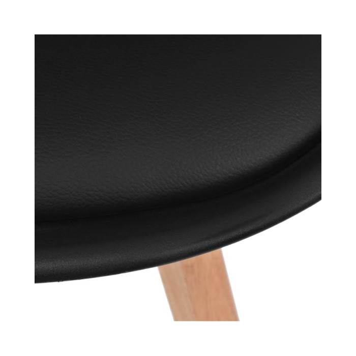 Chaises de salle à manger 2 pcs Noir Similicuir