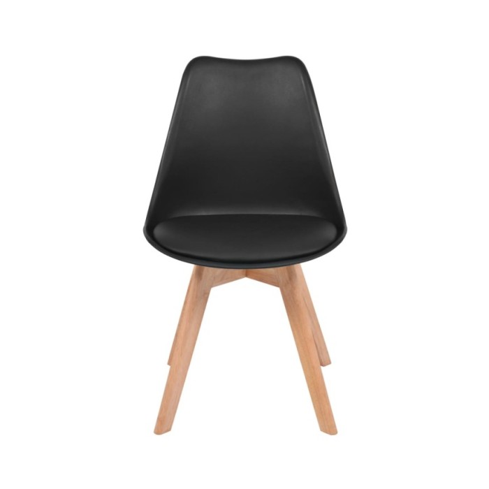 Chaises de salle à manger 4 pcs Noir Similicuir