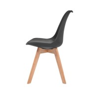 Chaises de salle à manger 4 pcs Noir Similicuir