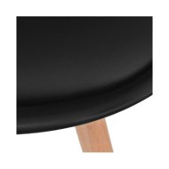 Chaises de salle à manger 4 pcs Noir Similicuir