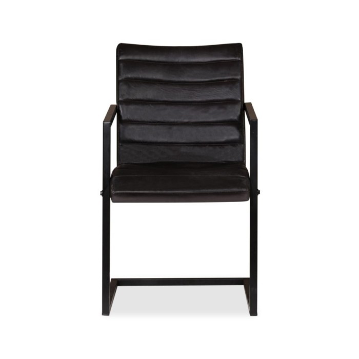 Chaises de salle à manger 2 pcs Anthracite Cuir véritable 