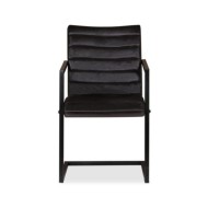 Chaises de salle à manger 2 pcs Anthracite Cuir véritable 