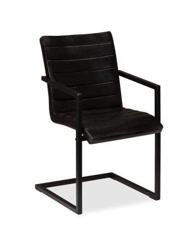 Chaises de salle à manger 2 pcs Anthracite Cuir véritable 