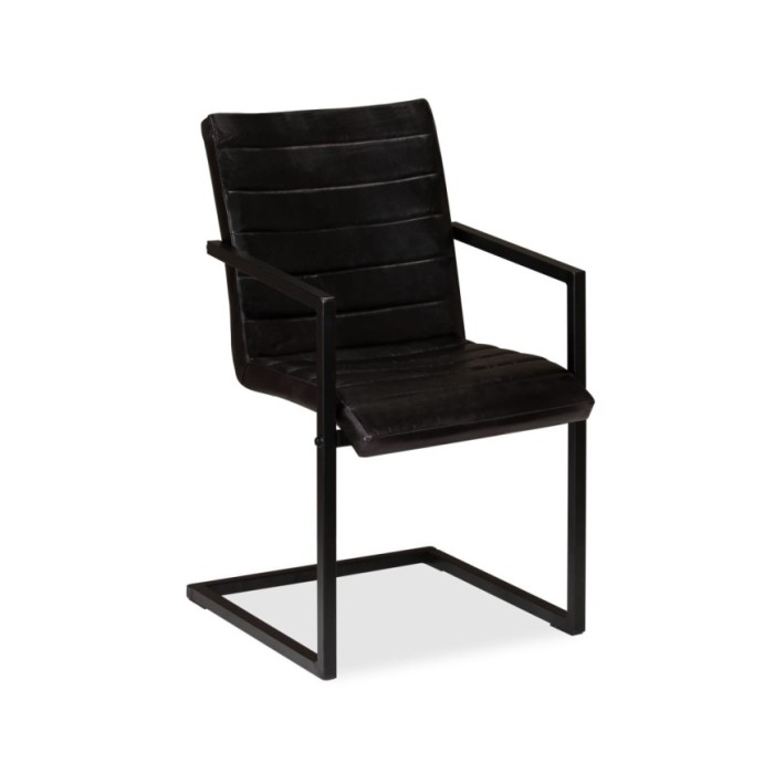 Chaises de salle à manger 2 pcs Anthracite Cuir véritable 