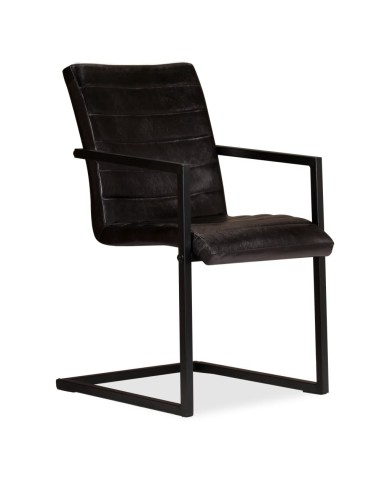Chaises de salle à manger 2 pcs Anthracite Cuir véritable 