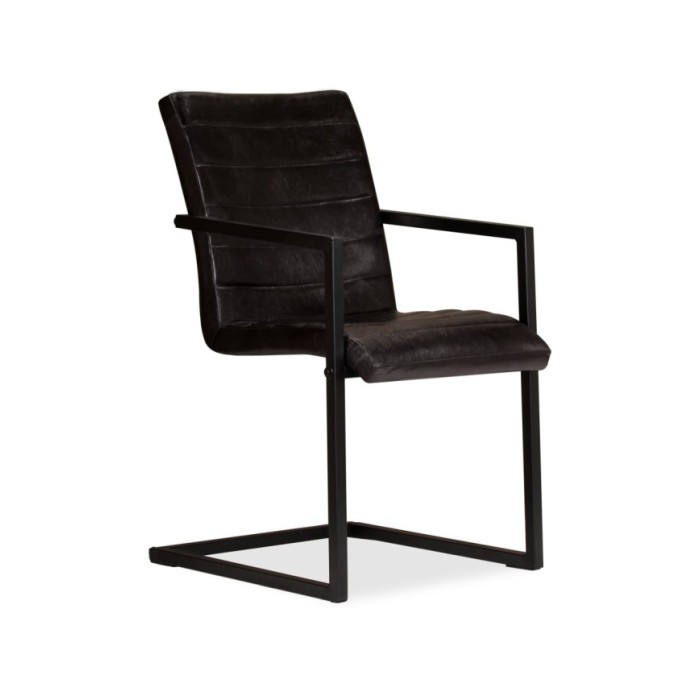 Chaises de salle à manger 2 pcs Anthracite Cuir véritable 
