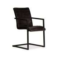 Chaises de salle à manger 2 pcs Anthracite Cuir véritable 