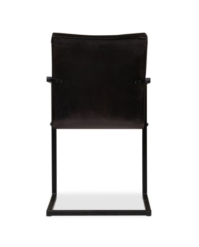 Chaises de salle à manger 2 pcs Anthracite Cuir véritable 