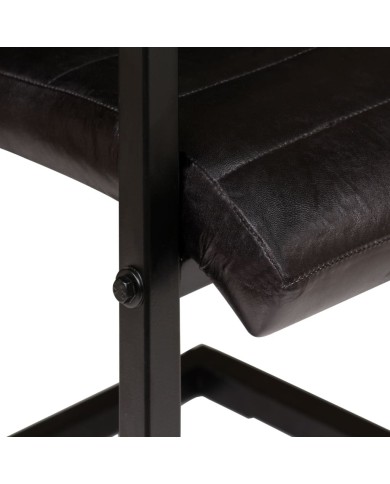 Chaises de salle à manger 2 pcs Anthracite Cuir véritable 