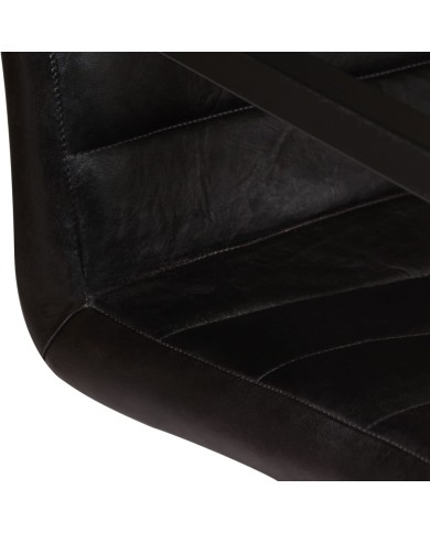 Chaises de salle à manger 2 pcs Anthracite Cuir véritable 