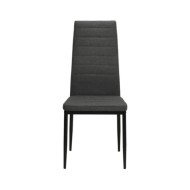 Chaises de salle à manger 2 pcs Gris foncé Tissu
