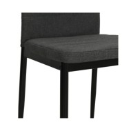 Chaises de salle à manger 2 pcs Gris foncé Tissu