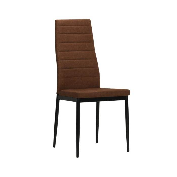 Chaises de salle à manger 2 pcs Marron Tissu