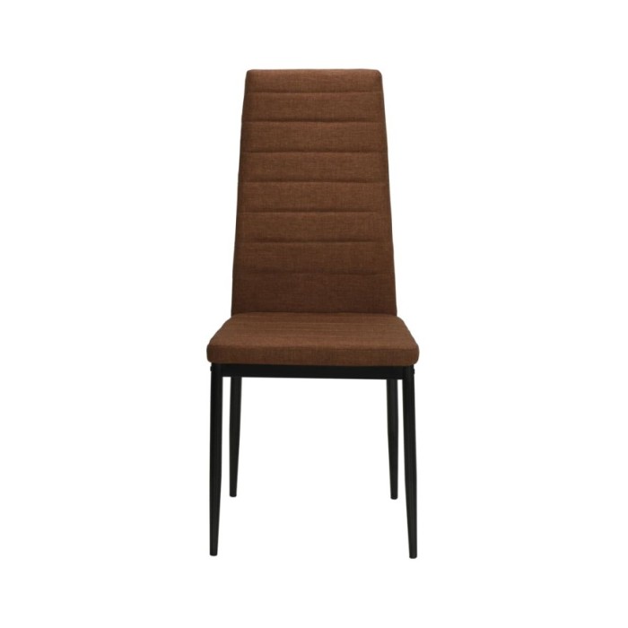 Chaises de salle à manger 2 pcs Marron Tissu