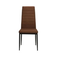 Chaises de salle à manger 2 pcs Marron Tissu