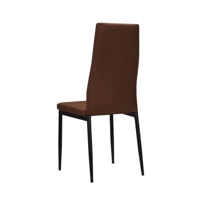 Chaises de salle à manger 2 pcs Marron Tissu
