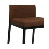 Chaises de salle à manger 2 pcs Marron Tissu