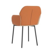 Chaises de salle à manger 2 pcs Crème Tissu et similicuir
