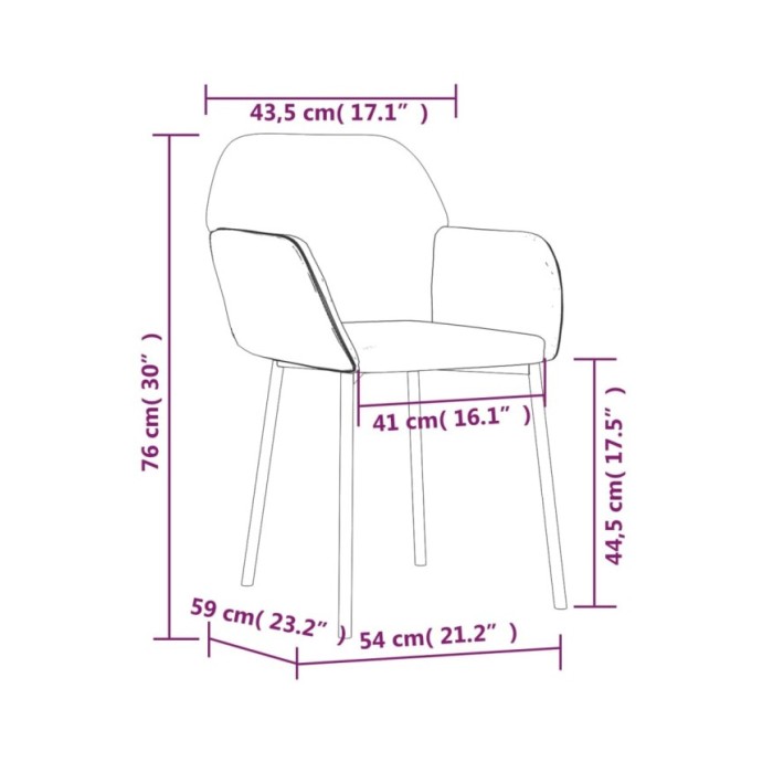 Chaises de salle à manger 2 pcs Marron Tissu et similicuir