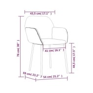 Chaises de salle à manger 2 pcs Marron Tissu et similicuir