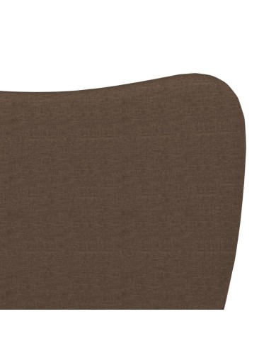 Chaises de salle à manger 2 pcs Marron Tissu et similicuir