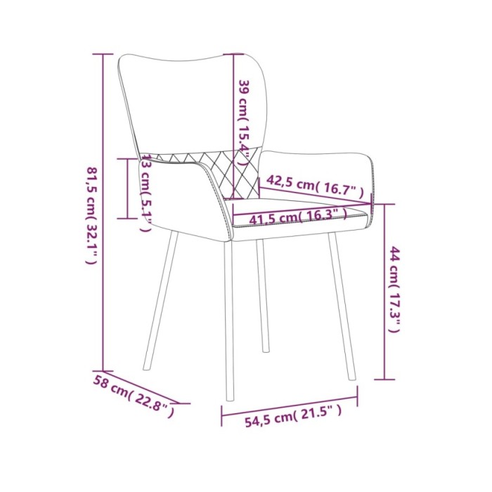 Chaises de salle à manger 2 pcs Marron Tissu et similicuir