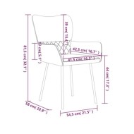 Chaises de salle à manger 2 pcs Marron Tissu et similicuir