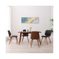 Chaises de salle à manger 4 pcs Noir Similicuir