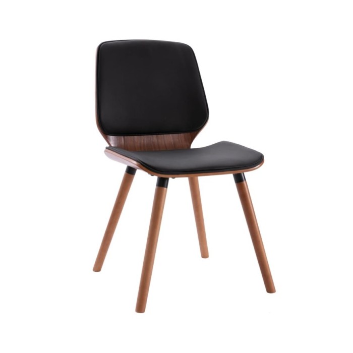 Chaises de salle à manger 4 pcs Noir Similicuir