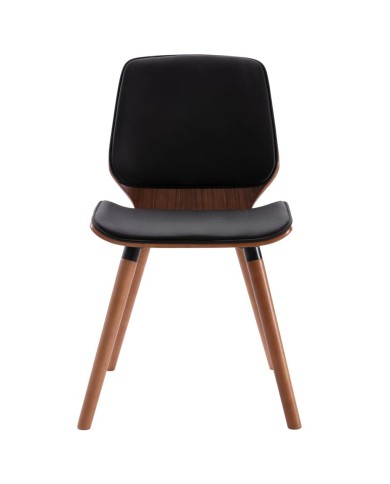 Chaises de salle à manger 4 pcs Noir Similicuir