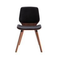Chaises de salle à manger 4 pcs Noir Similicuir