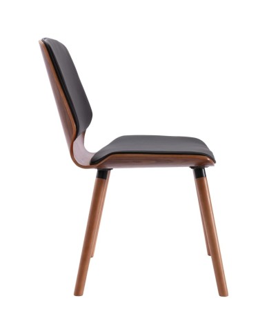 Chaises de salle à manger 4 pcs Noir Similicuir