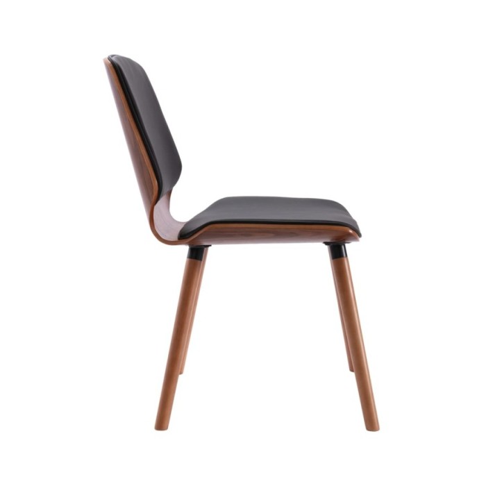 Chaises de salle à manger 4 pcs Noir Similicuir