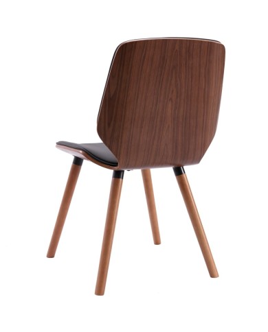 Chaises de salle à manger 4 pcs Noir Similicuir