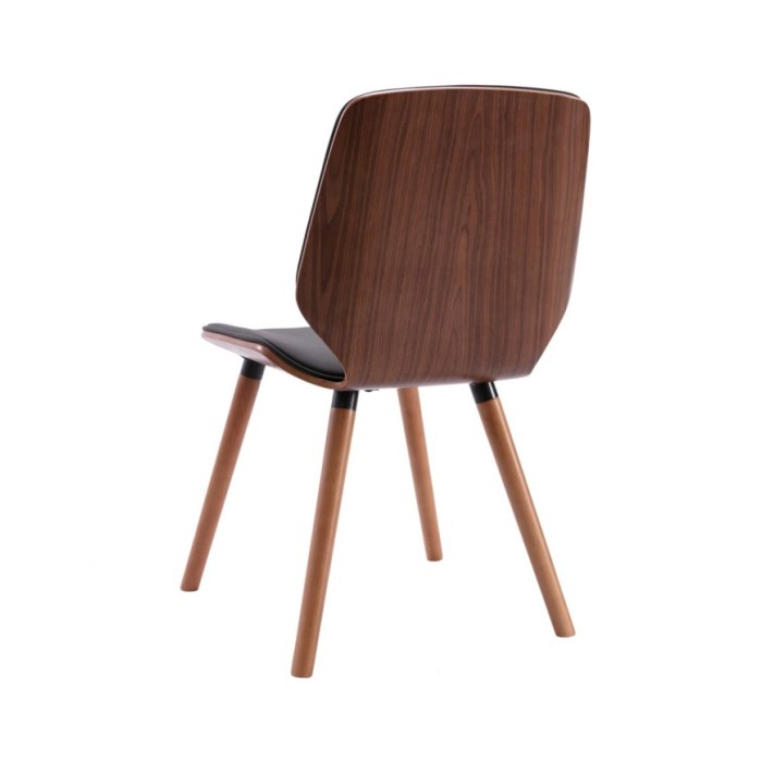 Chaises de salle à manger 4 pcs Noir Similicuir
