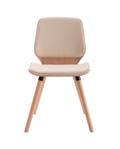 Chaises de salle à manger 4 pcs Crème Similicuir