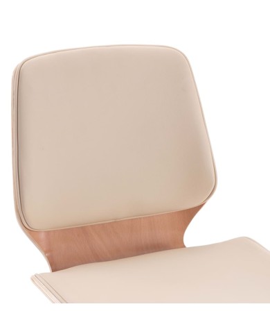 Chaises de salle à manger 4 pcs Crème Similicuir