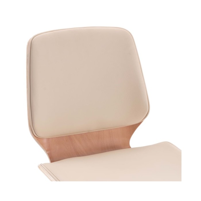 Chaises de salle à manger 4 pcs Crème Similicuir