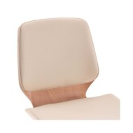 Chaises de salle à manger 4 pcs Crème Similicuir